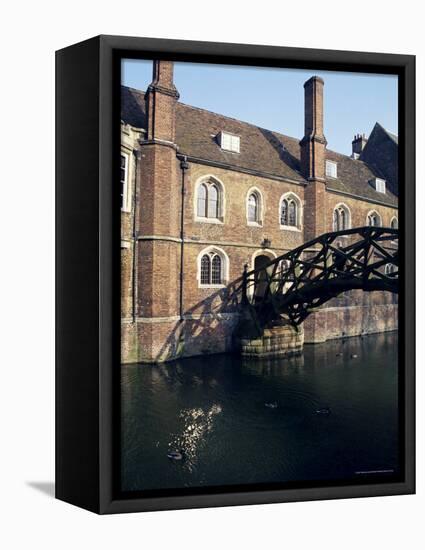 Mathematical Bridge, Queens' College, Cambridge, Cambridgeshire, England, United Kingdom-Michael Jenner-Framed Premier Image Canvas