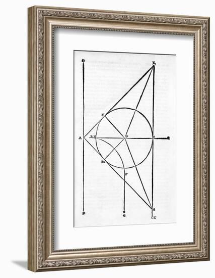 Mathematical Diagram by Niccolo Tartaglia-Middle Temple Library-Framed Photographic Print