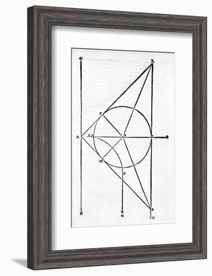 Mathematical Diagram by Niccolo Tartaglia-Middle Temple Library-Framed Photographic Print