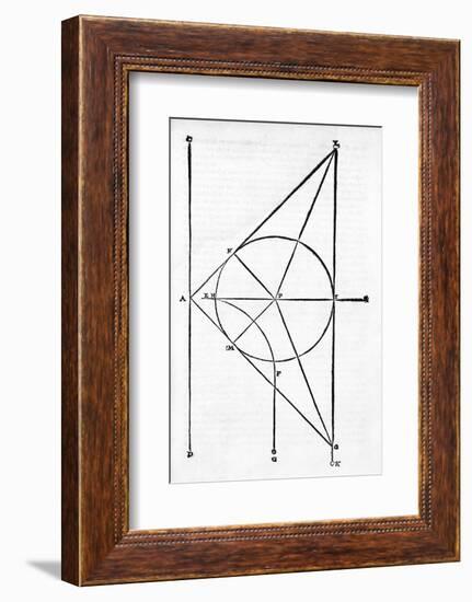 Mathematical Diagram by Niccolo Tartaglia-Middle Temple Library-Framed Photographic Print