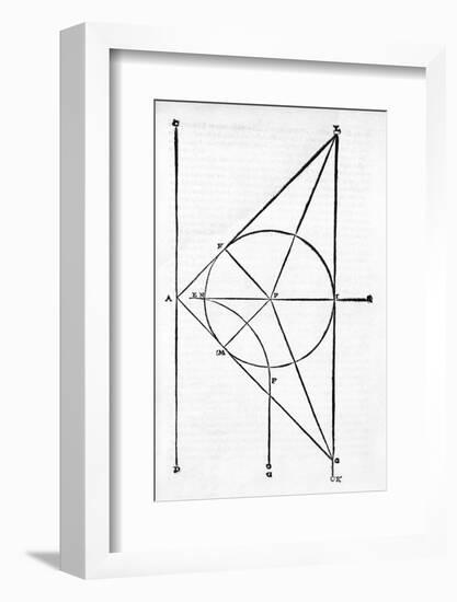 Mathematical Diagram by Niccolo Tartaglia-Middle Temple Library-Framed Photographic Print