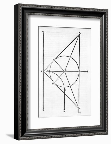 Mathematical Diagram by Niccolo Tartaglia-Middle Temple Library-Framed Photographic Print