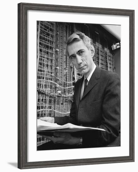 Mathematician Claude E. Shannon, Inventor of Information Theory-Alfred Eisenstaedt-Framed Premium Photographic Print