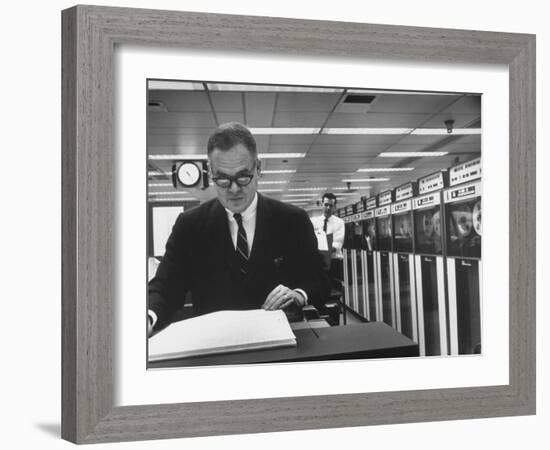 Mathematician John M. Tukey-Alfred Eisenstaedt-Framed Photographic Print