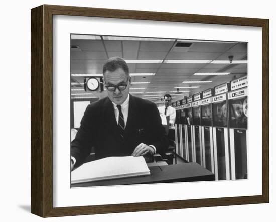 Mathematician John M. Tukey-Alfred Eisenstaedt-Framed Photographic Print