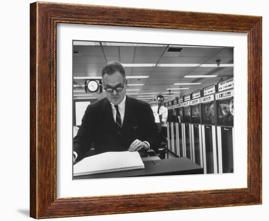 Mathematician John M. Tukey-Alfred Eisenstaedt-Framed Photographic Print