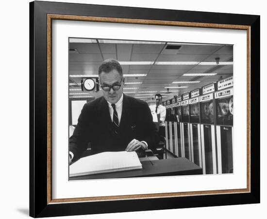 Mathematician John M. Tukey-Alfred Eisenstaedt-Framed Photographic Print