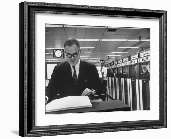 Mathematician John M. Tukey-Alfred Eisenstaedt-Framed Photographic Print