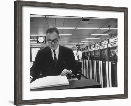 Mathematician John M. Tukey-Alfred Eisenstaedt-Framed Photographic Print