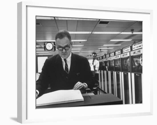 Mathematician John M. Tukey-Alfred Eisenstaedt-Framed Photographic Print