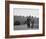 Mathematicians Albert Einstein and Kurt Godel Taking a Walk-Leonard Mccombe-Framed Premium Photographic Print