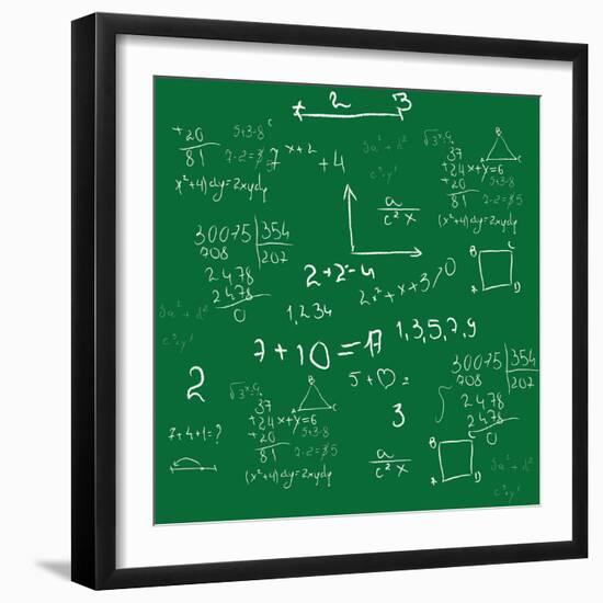 Mathematics Background Vector-Yaroslavna-Framed Premium Giclee Print