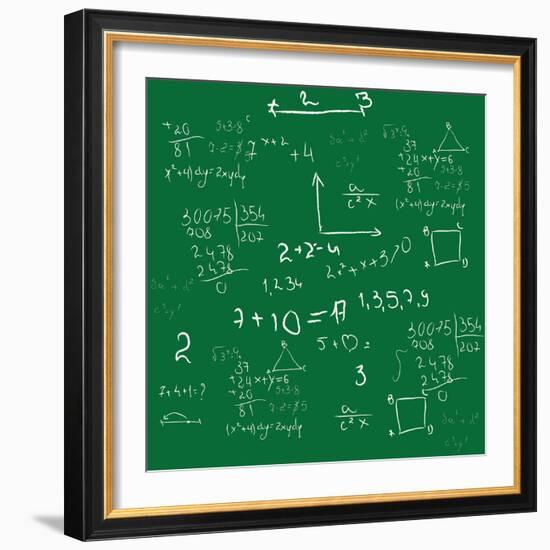 Mathematics Background Vector-Yaroslavna-Framed Premium Giclee Print