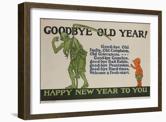 Mather Work Incentive Poster, Goodbye Old Year-null-Framed Giclee Print