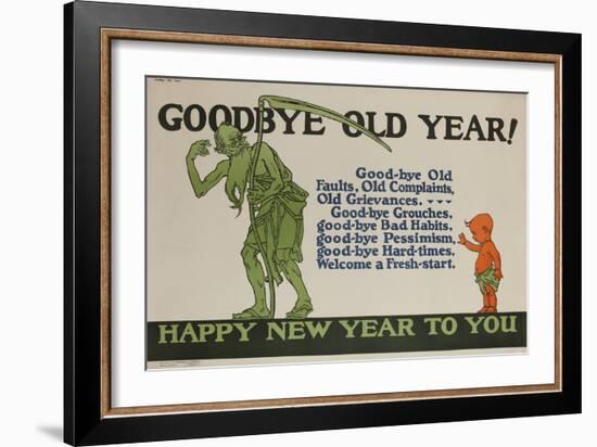 Mather Work Incentive Poster, Goodbye Old Year-null-Framed Giclee Print