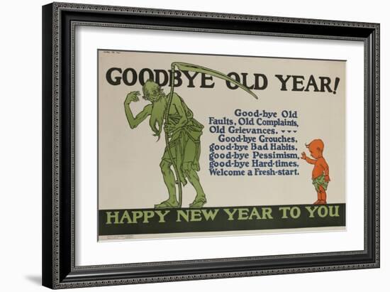 Mather Work Incentive Poster, Goodbye Old Year-null-Framed Giclee Print