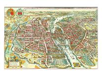 Merian map of Paris 1615-Matheus Merian-Premium Giclee Print