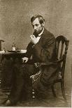 Abraham Lincoln Sitting at Desk, 1861-Mathew Brady-Giclee Print