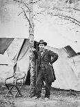 Abraham Lincoln Sitting at Desk, 1861-Mathew Brady-Giclee Print