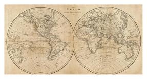 The World, c.1825-Mathew Carey-Art Print