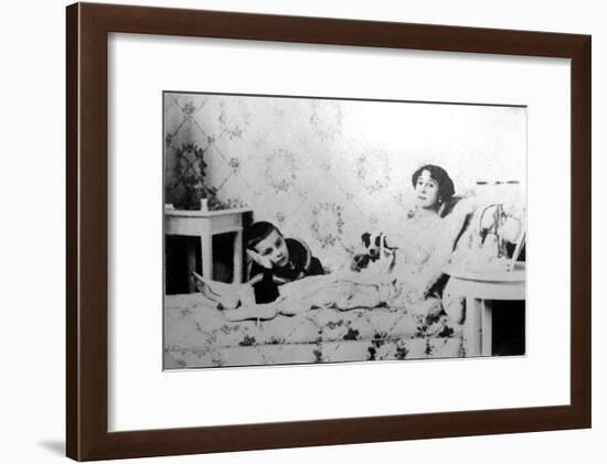 Mathilde Kschessinska, Russian Prima Ballerina, with Her Son, Volodya, 1910-null-Framed Giclee Print