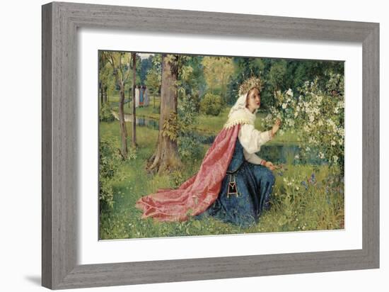 Matilda - Dante, Purgatorio, Canto 28, 1859-George Dunlop Leslie-Framed Giclee Print