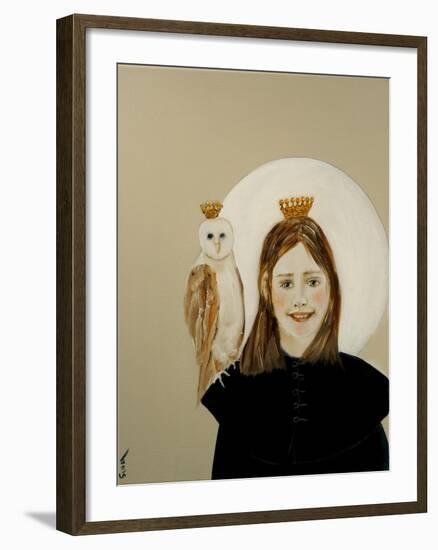 Matilda with Owl, 2017-Susan Adams-Framed Premium Giclee Print