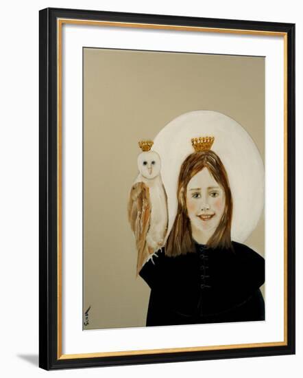 Matilda with Owl, 2017-Susan Adams-Framed Premium Giclee Print