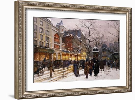 Matinee Au Moulin Rouge, Paris-Eugene Galien-Laloue-Framed Giclee Print