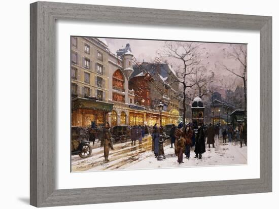 Matinee Au Moulin Rouge, Paris-Eugene Galien-Laloue-Framed Giclee Print