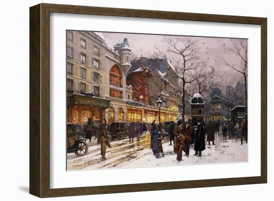 Matinee Au Moulin Rouge, Paris-Eugene Galien-Laloue-Framed Giclee Print