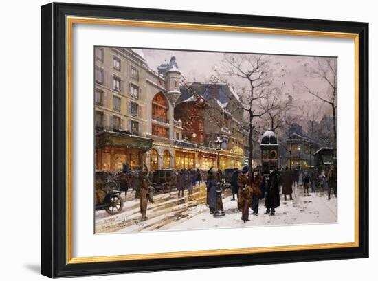 Matinee Au Moulin Rouge, Paris-Eugene Galien-Laloue-Framed Giclee Print