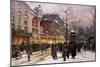 Matinee au Moulin Rouge, Paris.-Eugene Galien-Laloue-Mounted Giclee Print