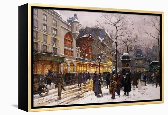 Matinee au Moulin Rouge, Paris.-Eugene Galien-Laloue-Framed Premier Image Canvas