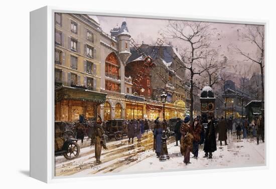 Matinee au Moulin Rouge, Paris.-Eugene Galien-Laloue-Framed Premier Image Canvas