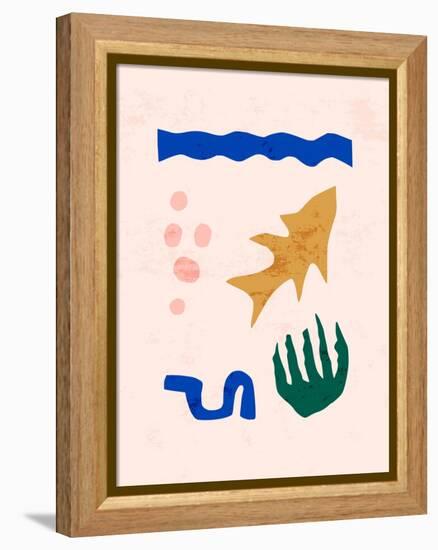 Matisse-Inspired Abstract Art Organic Shapes in a Trendy Minimalist Style. Vector Contemporary Coll-ANASTASIIA DMITRIEVA-Framed Premier Image Canvas