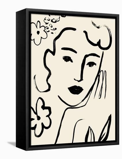 Matisse's Muse Portrait II-Victoria Barnes-Framed Stretched Canvas