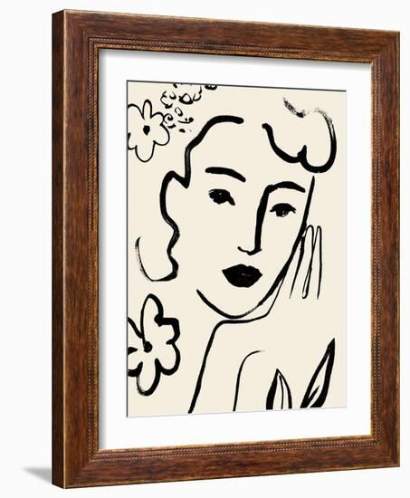 Matisse's Muse Portrait II-Victoria Barnes-Framed Art Print