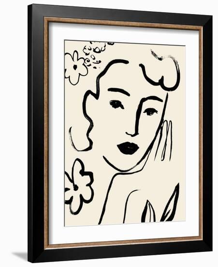 Matisse's Muse Portrait II-Victoria Barnes-Framed Art Print