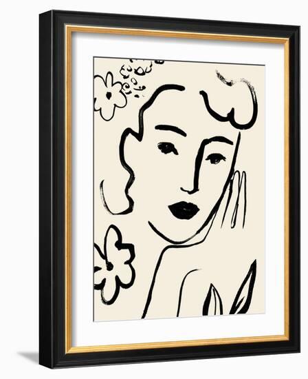 Matisse's Muse Portrait II-Victoria Barnes-Framed Art Print