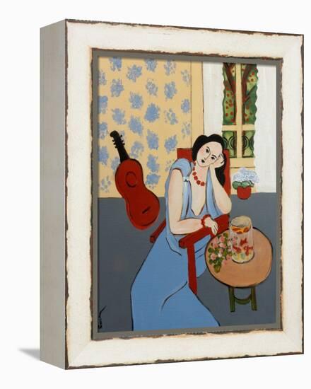 Matisse with Goldfish, 2016-Susan Adams-Framed Premier Image Canvas