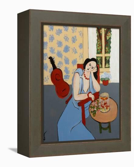 Matisse with Goldfish, 2016-Susan Adams-Framed Premier Image Canvas