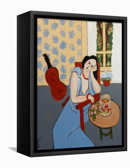 Matisse with Goldfish, 2016-Susan Adams-Framed Premier Image Canvas