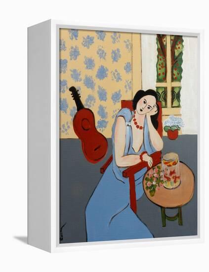 Matisse with Goldfish, 2016-Susan Adams-Framed Premier Image Canvas