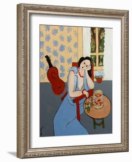 Matisse with Goldfish, 2016-Susan Adams-Framed Giclee Print