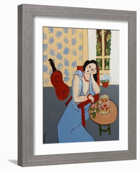 Matisse with Goldfish, 2016-Susan Adams-Framed Giclee Print