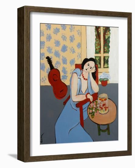 Matisse with Goldfish, 2016-Susan Adams-Framed Giclee Print