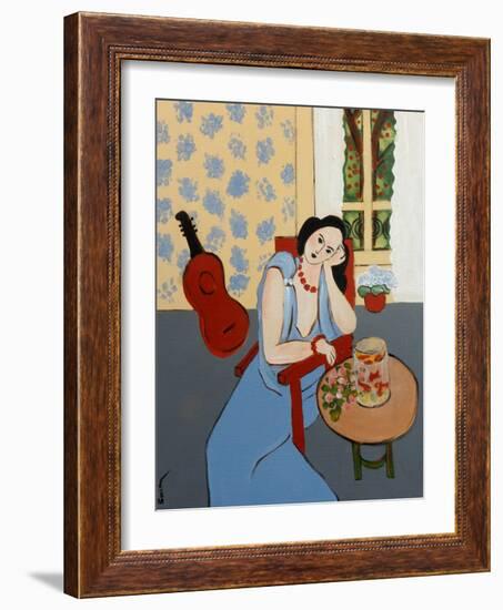 Matisse with Goldfish, 2016-Susan Adams-Framed Giclee Print