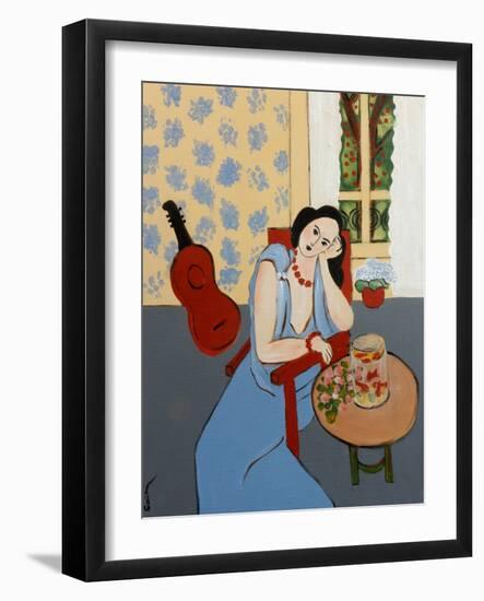 Matisse with Goldfish, 2016-Susan Adams-Framed Giclee Print