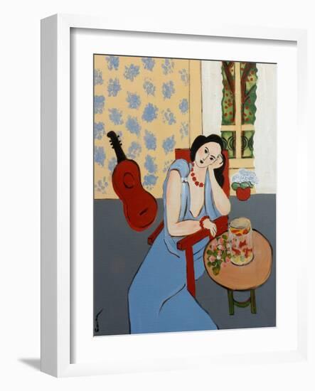 Matisse with Goldfish, 2016-Susan Adams-Framed Giclee Print